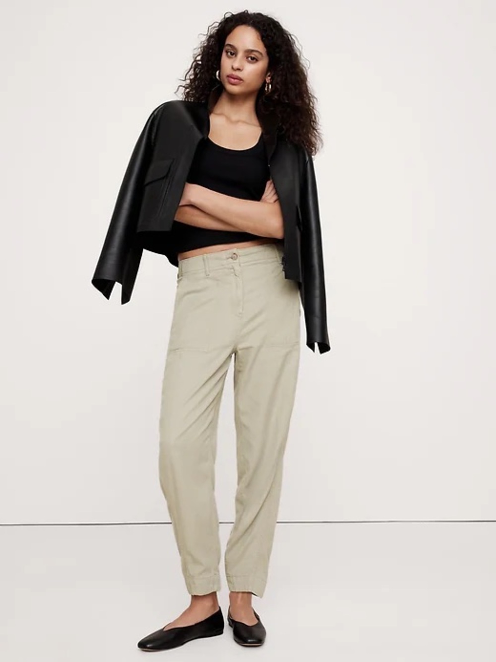 Banana Republic Super-Soft Soma High-Rise Barrel Pant